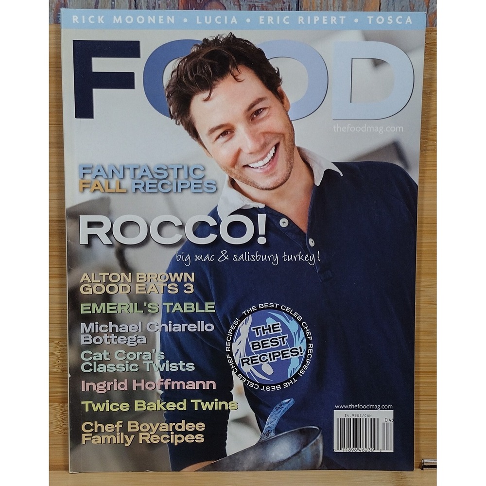 Food Magazine PREVIEW ISSUE Rocco, Alton Brown, Emeril, Michael Chiarello